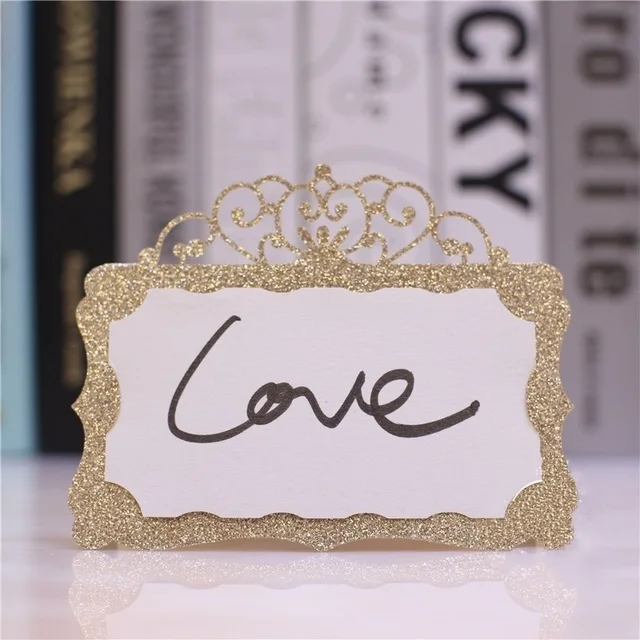 Gold Glitter Place Cards Glitter Place Cards Place Cards Wedding Place Cards