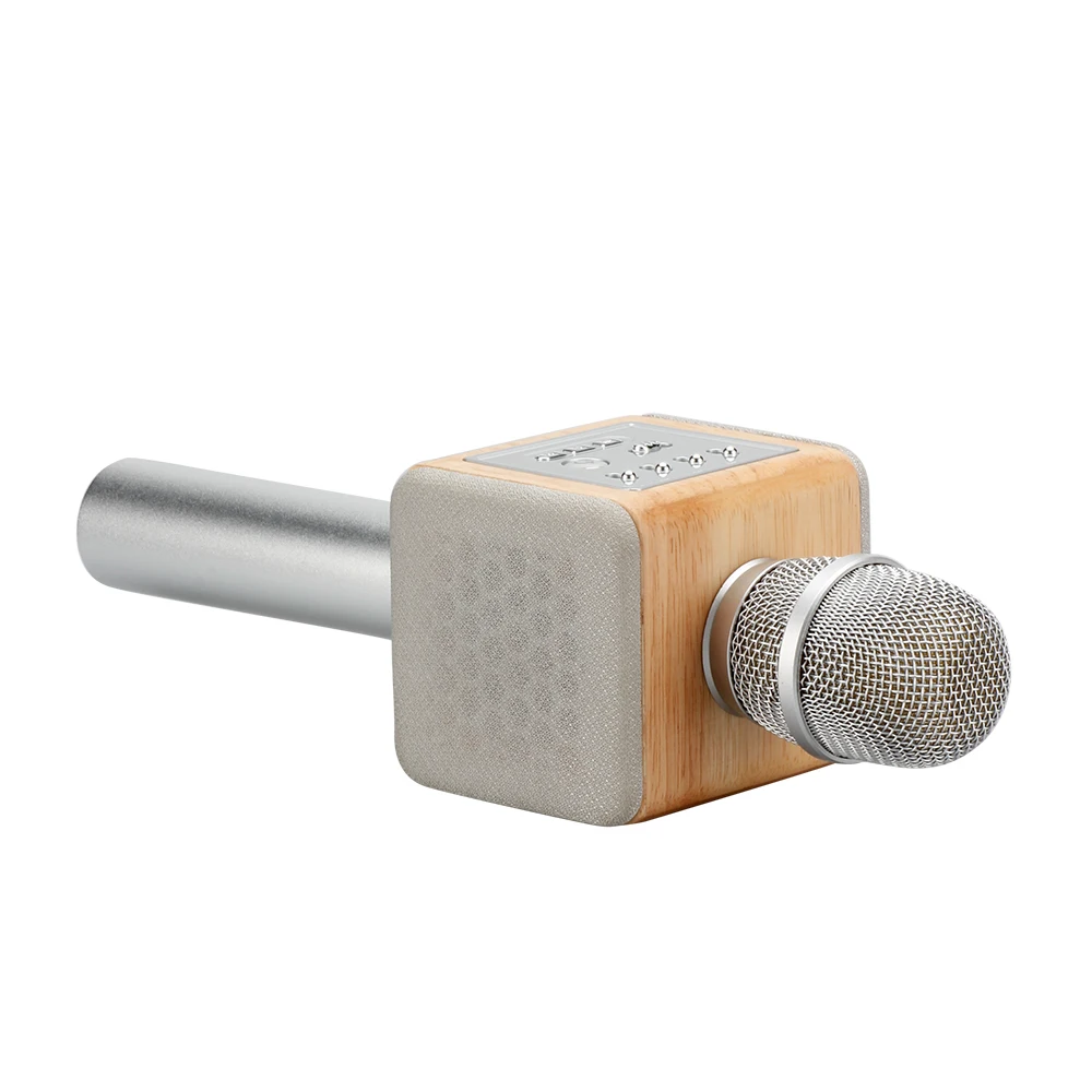 Original brand MicGeek ELF Wireless Karaoke Microphone 2.1 Sound Track Natural Rosewood DSP Chip Voice Speakers Smartphone ELF 05
