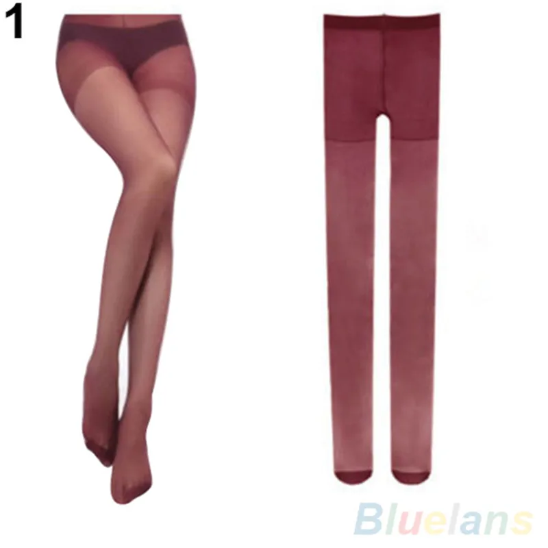 2016 Top QualityWomen's Sexy Fashion Candy Color Transparent Velvet Tights Stockings Pantyhose