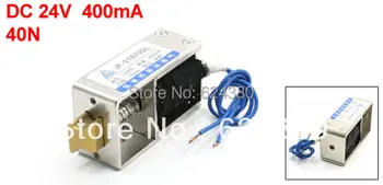 

DC 24V 400mA 10mm Stroke 40N Force Open Frame Panel Mount Electromagnet Solenoid for Door Lock