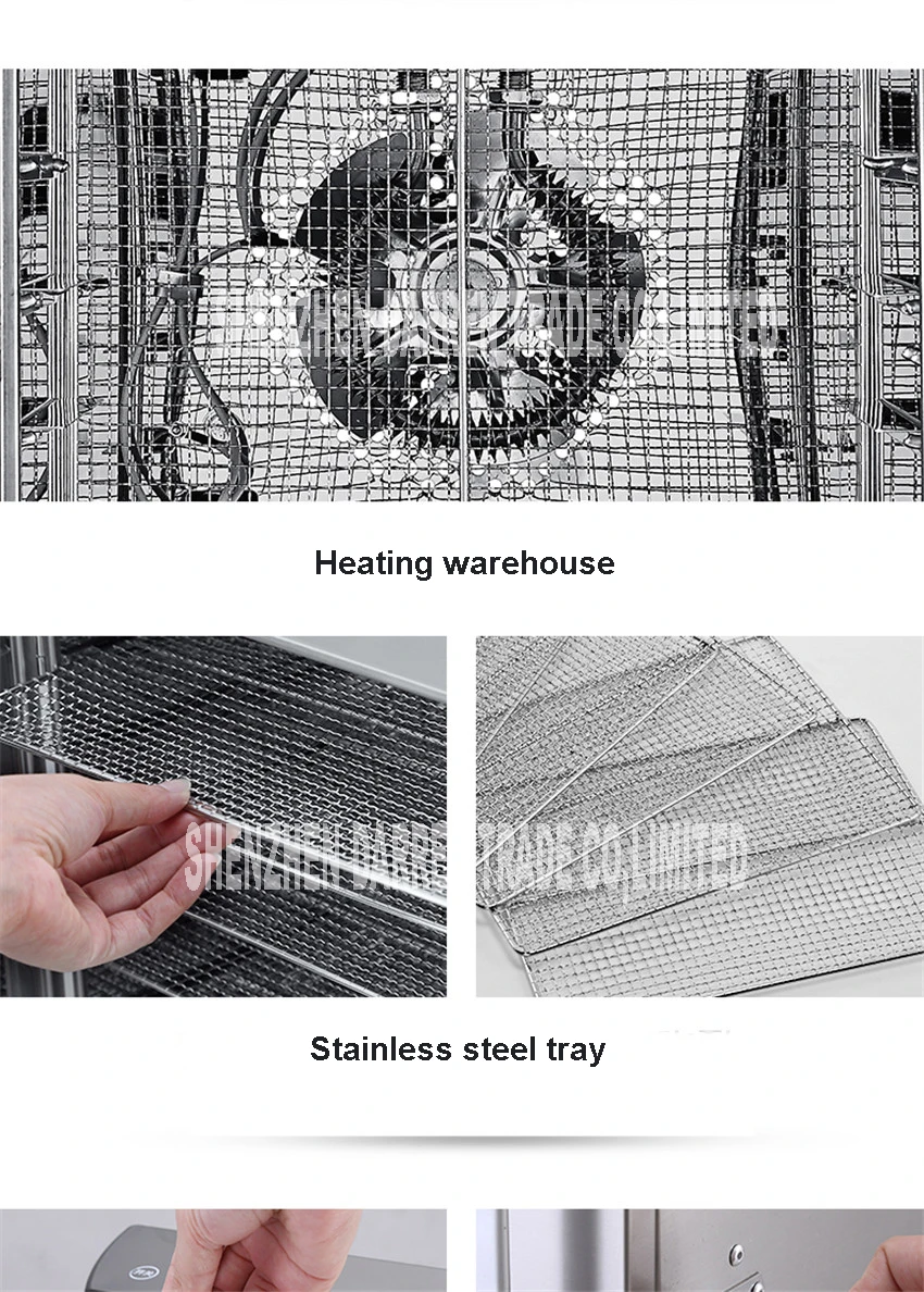 QT-12 Температура время контроль из нержавеющей стали устройство для сушки фруктов сушилка для фруктов и овощей кухонный комбайн сушки рыбы