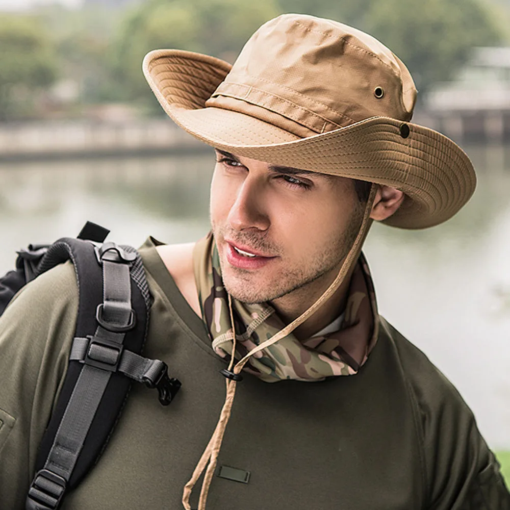 Военные Панамы Safari Boonie, солнечные шляпы, летняя мужская и женская камуфляжная Панама с нитью, рыбацкая Кепка