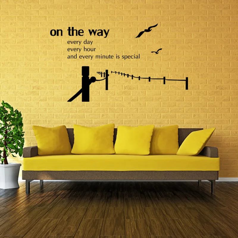 

English wall stickers for struggle and self-improvement. , Cherish your time and try to do something meaningful