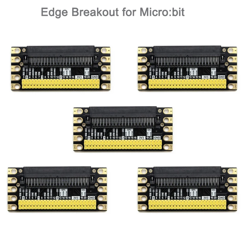 5 шт. край Breakout I/O расширения Плата расширения для BBC micro: бит микродолото, для Python Графический программирования Starter Learner DIY