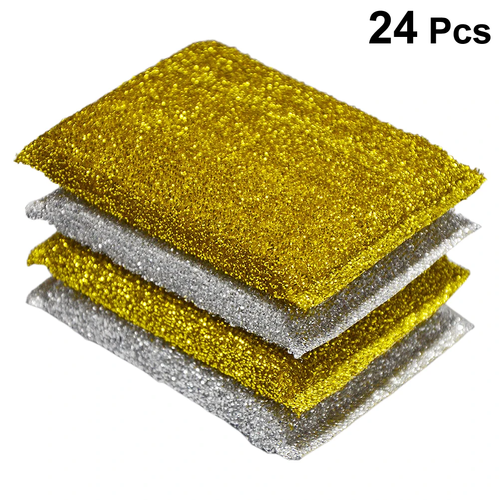 

24pcs Cleaning Sponge Dish Scrub Brush Household Scouring Pad Dishwashing Sponge Cleaning Pad Sponge Cloth For Home Kitchen
