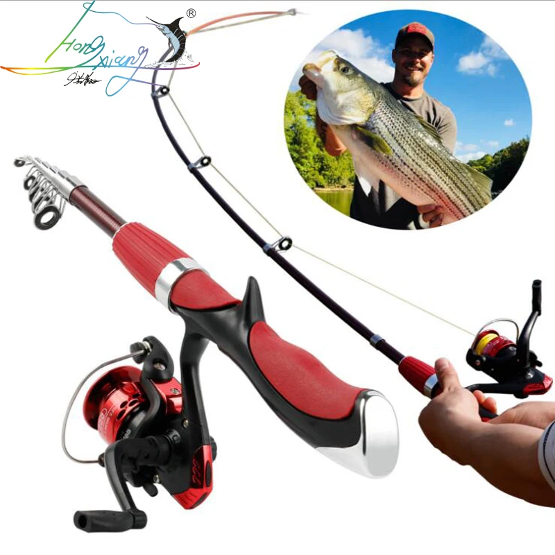 Carbon fiber rod super hard ice fly bait fishing plate fish tackle set Derbyska 1.4 meters long child special parent-child suit