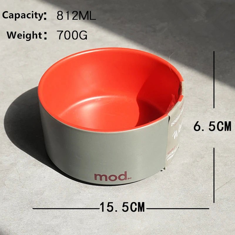 Керамическая миска для кормления домашних животных, миска для воды, миска для кошек, собак, щенков, мультяшная кормушка для домашних животных, Экологичная одинарная круглая миска для кошек и собак, товары для домашних животных - Цвет: M