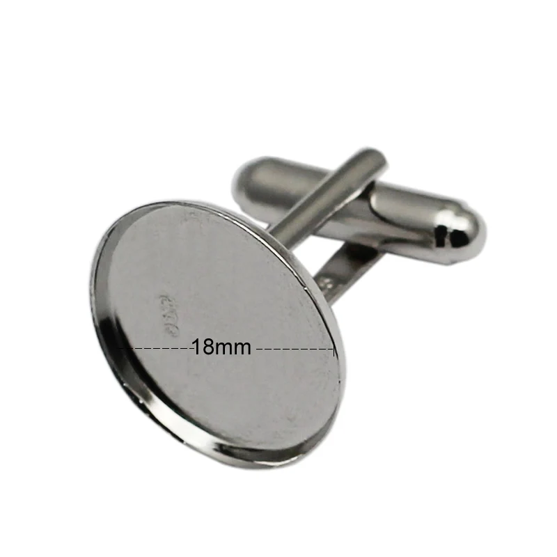 Beadsnice celistvý 925 mincovní stříbro knoflíčky velkoobchod závod cena francouzský cufflink backs s 18mm manžeta objímka blanks ID25014