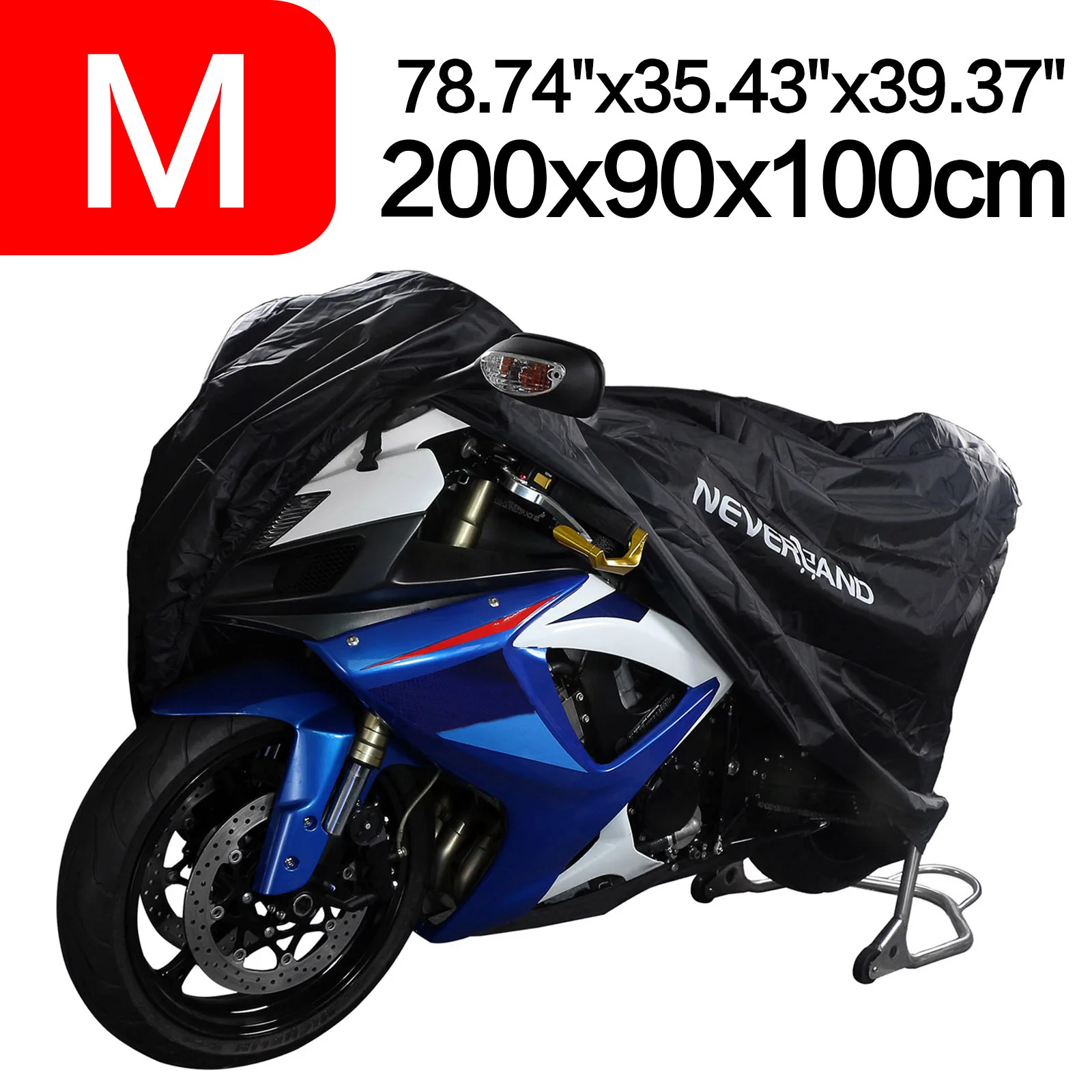 200x90x100 190T Waterproof Motorcycle Scooter Motor Bike Cover Coar Protective Sun Rain Dust UV