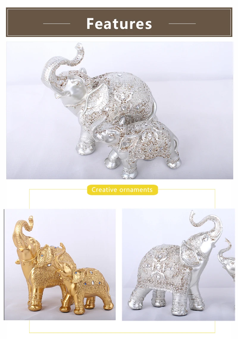 Европейский смола Тайский слон украшение ручной работы украшение дома фигурка креативная Миниатюрная модель свадебные подарки мама и сын слон