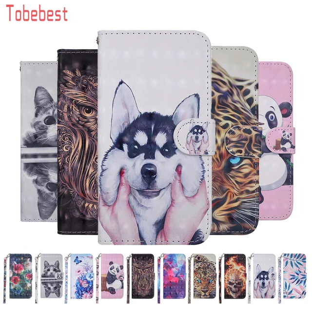 3D Flip Leather Case sFor Huawei P8Lite Y6 Pro 2017 P10lite P20 P20lite P20Pro Mate10lite Y5 Y6 2018 Honor 10 P smart Phone Case