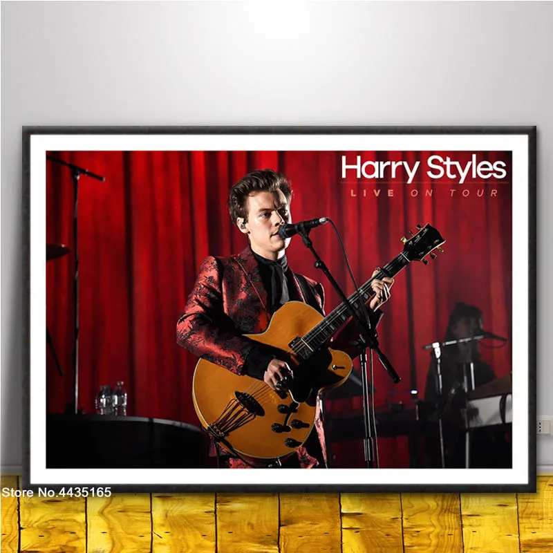 Плакаты и принты Harry Styles», певица звезда альбом музыка постер Live Холст Картина Wall Art печати для Гостиная домашний декор - Цвет: Светло-серый