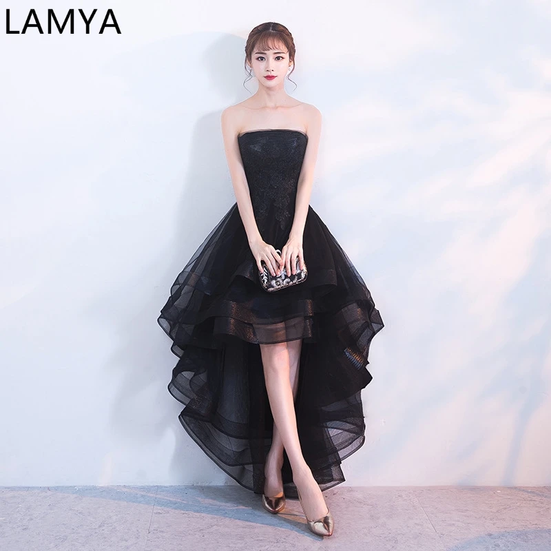 

LAMYA Vintage Long Prom Dresses Boat Neck Appliques A Line Banquet Lace Evening Party Gown Beading Vestido De Festa