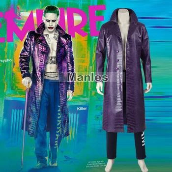 

DC Comics Movie Joker Cosplay Costume Batman Joker Costume Men Joker Trench Joker Outfit Halloween Clothing Full Set Custom Made