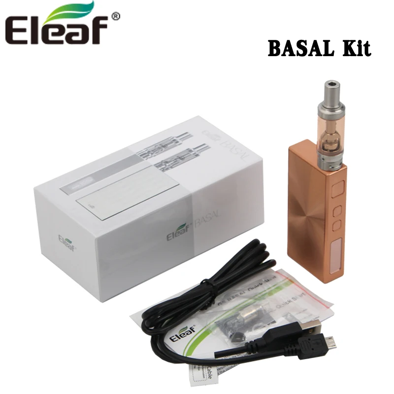 

Original E Cigarette Eleaf BASAL Kit 30W Basal Box MOD Vape 1500mAh internal battery with 1.8ml GS BASAL Atomizer