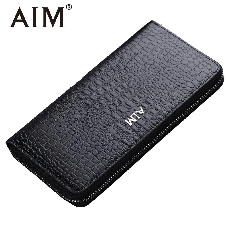 AIM Luxury Crocodile Men Business font b Wallet b font Leather font b England b font