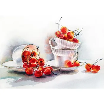 

Fruit teacup 3D Full Rubik Square Diamond painting Round Mosaic Diamond Embroidery Sale Home decoration rhinestones pictures