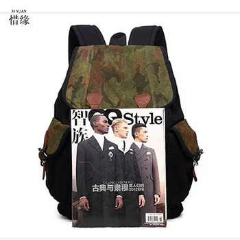 

XI YUAN Backpack Men Preppy Style Camo School Backpacks for Boy Girl Teenagers High School Middle School Bags Large Capacity