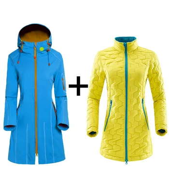 

2018 autumn and winter new women's mountaineering suits outdoor wear suits fleece suits soft clothes mountaineering suits