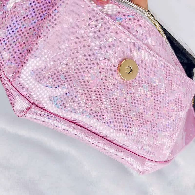 Серебристая, розовая сумка на пояс, женская сумка на пояс, из искусственной кожи, сумка на пояс, сумка на пояс, FS11