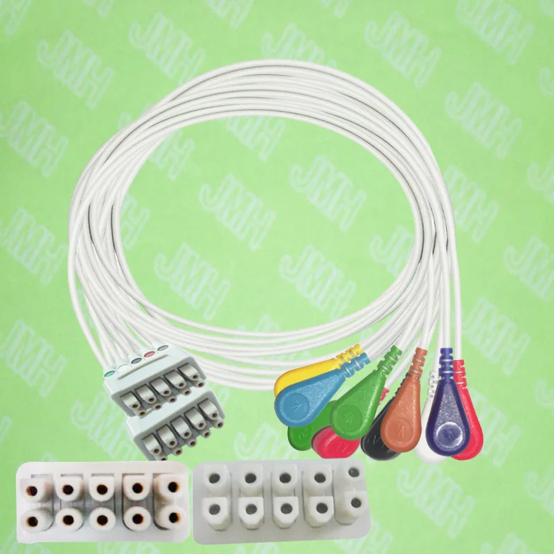 Используется для 11pin GE Eagle Solar Dash Tram Datex-Ohmed ECG Machine 416035-001 cable EKG 10 lead the AHA Snap leadwire set |
