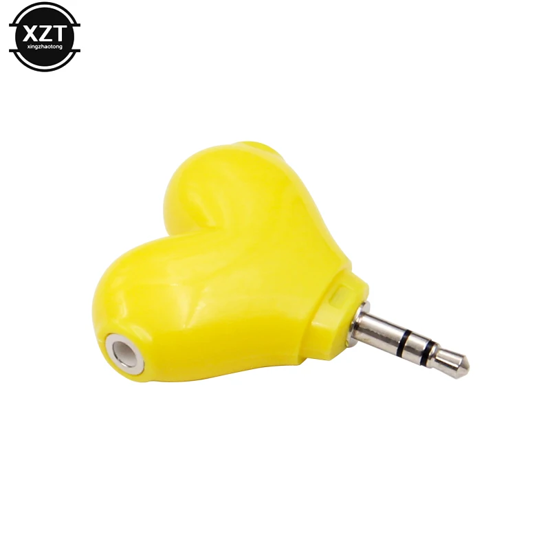 1pc Cute 3.5mm Stereo Audio Headset 1 points 2 Heart Shape Headphone