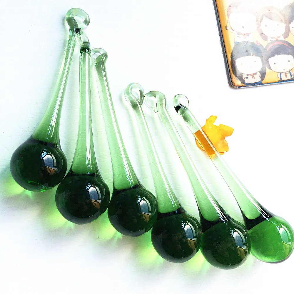 50pcs 20x80mm Crystal Glass Raindrop Prism Pendant Chandelier Parts