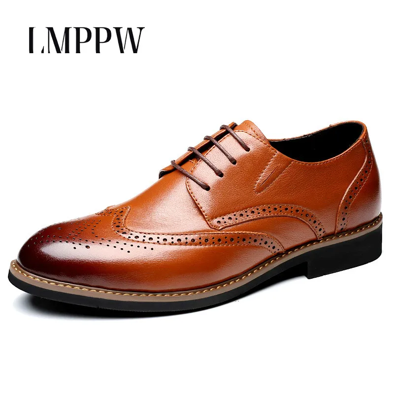 

Big Size 38-48 Men Shoes Genuine Leather Oxford Shoes Fashion Breathable Business Dress Shoes Black Brown Party Wedding Shoes 2A