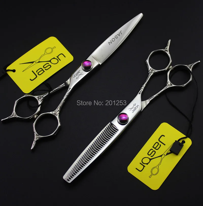 

Professional 5.5Inch Cutting Scissors and Thinning Scissors Kits,JP440C Hair Shears for Barbers with Flower Handle 1set LZS0471