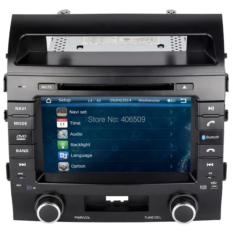 Cheap 8" Head Unit Car DVD Player for Toyota Land Cruiser LC200 2004-2013 with GPS Navigation Radio BT USB SD AUX Audio Stereo Nav 5