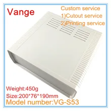 1 шт./лот, коробка для электронного проекта 200*76*190 мм, IP54 ABS пластик, diy Распределительная коробка, вентиляционная конструкция для смесителя