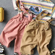 Рост 90-130 см, новинка года, летние повседневные модные укороченные брюки для мальчиков, комбинезон, хлопковый детский летний комбинезон, штаны для мальчиков