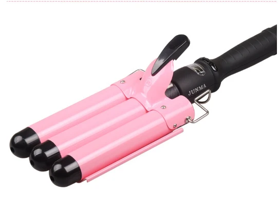 

Monofunctional curler ceramic curling iron, three-bar curling iron Big Wave Hair Curling Iron Automatic Perm Splint