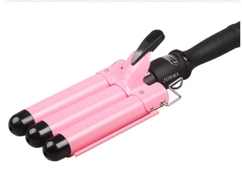 

Monofunctional curler ceramic curling iron, three-bar curling iron Big Wave Hair Curling Iron Automatic Perm Splint