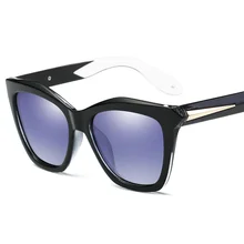 2017 Luxury Brand Designer Polarize Sunglasses Women Cat Eye Glasses Vintage Coating Reflective Sun Glasses Female Eyewear UV400