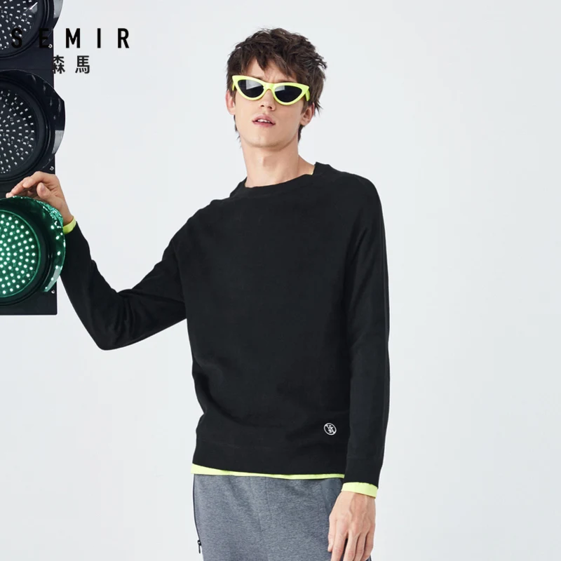 SEMIR вязаный свитер для мужчин 2020 Новый Осень Свитер под верхнюю одежду
