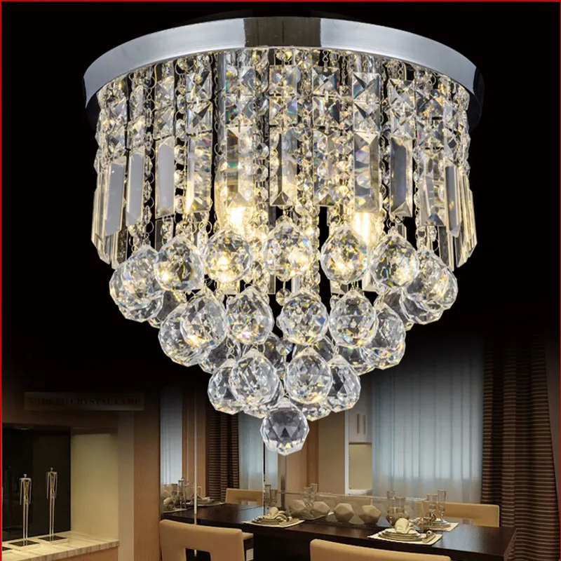 

IKVVT Modern Simple Crystal Ceiling Lamps LED Lighting Fixture for Home Restaurant Bedroom Bedside Ceiling Lights Dia15/20/25cm