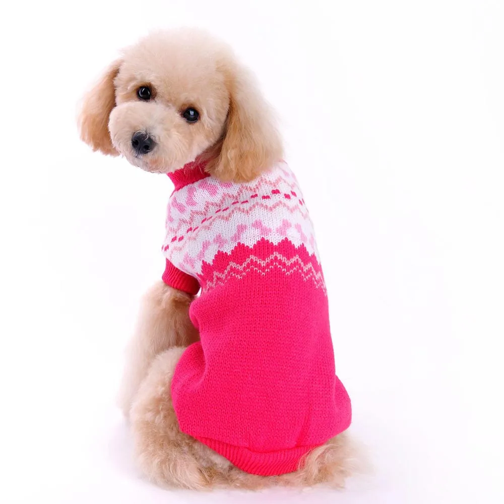2018 Pet Turtleneck Sweater Warm Wind Fashion Pink Dog Puppy Sweaters Cat Clothes Dropshipin