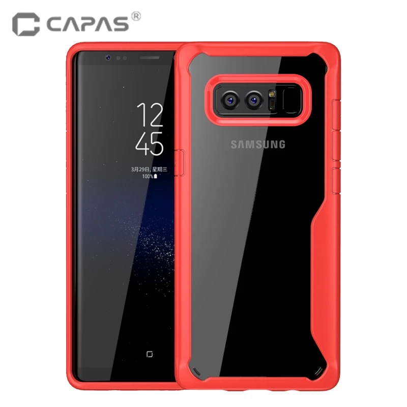 

For Samsung Galaxy Note 8 N950 Case Cover Luxury Silicone TPU + Plastic Back Cover for Samsung Note8 Phone Case Shockproof Funda
