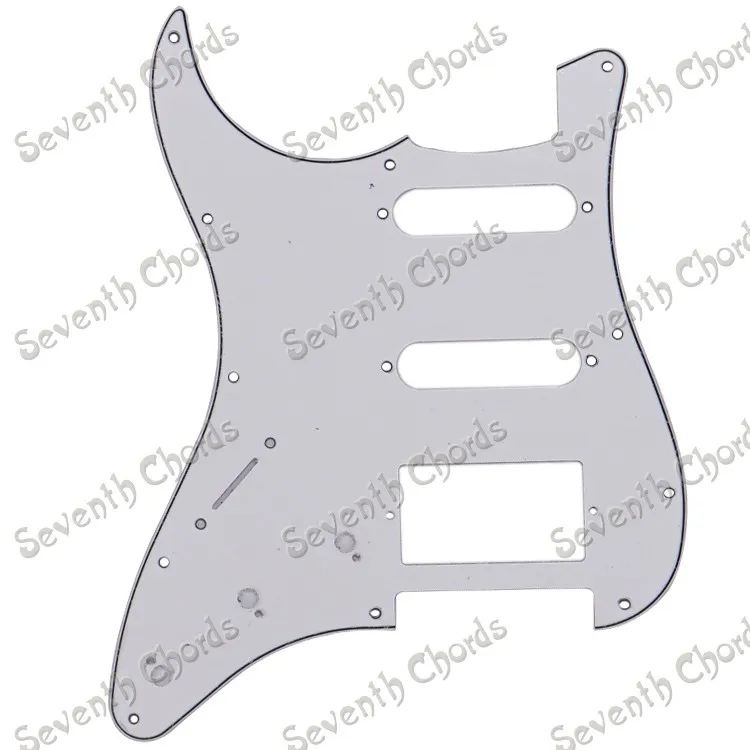 *NEW LEFTY White Stratocaster PICKGUARD for Fender Strat 3 Ply 11 Hole Standard