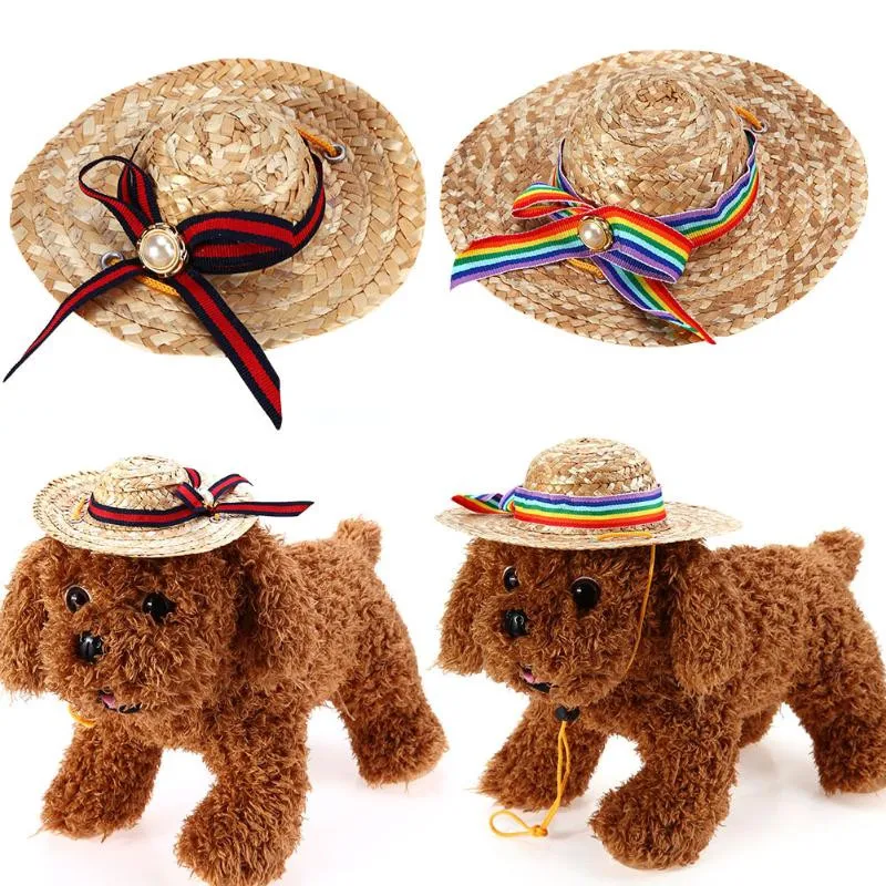 Pet-Dog-Cat-Summer-Cap-Hat-Puppy-Kitten-Clothes-Party-Dressing-Natural-Straw-Material-For-Small (2)