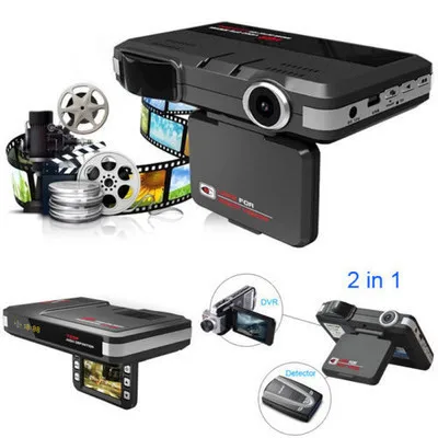 

2 in 1 MFP 5MP Car DVR Recorder+Radar Laser speed Detector Trafic Alert English Russian Night Vision