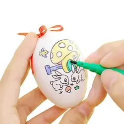 1 яйцо и 4 фломастеры Детские творческие DIY Яйцо мультфильм головоломка ручной яичной скорлупы развивающие игрушки студенческие подарки