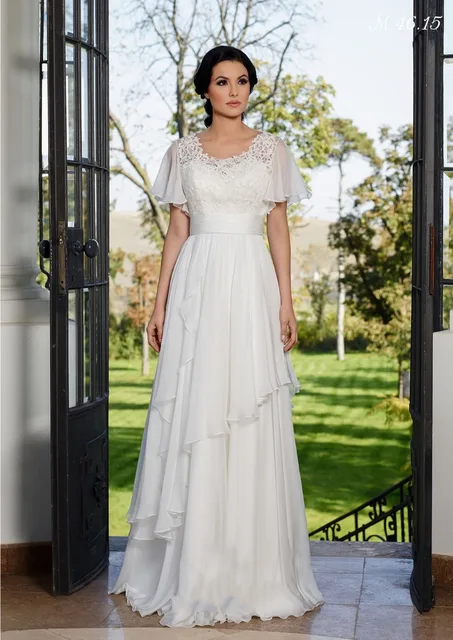 Beach Wedding Dresses No Train