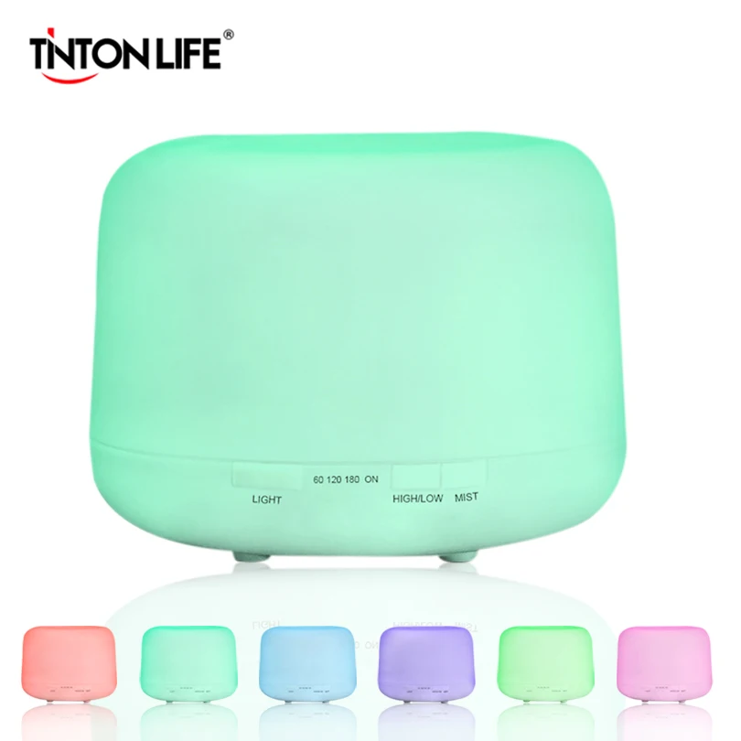 

TINTON LIFE Styles Colorful Humidifier 4 in 1 Functions Led Light Mist Maker 500ML Can Be Timed for Home Decoration