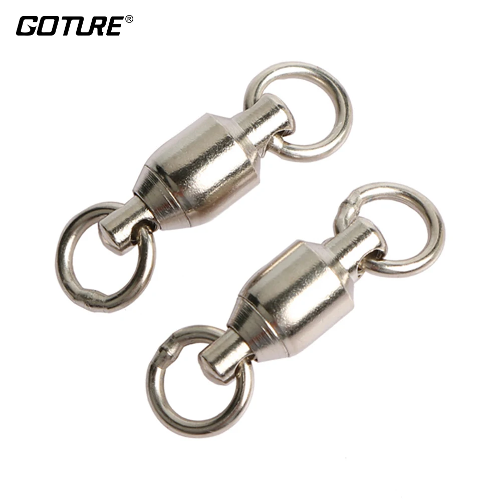 Details about   500/200Pc Ball Bearing Swivels Solid Ring Fishing Hook Connector Tackle w/ Case 