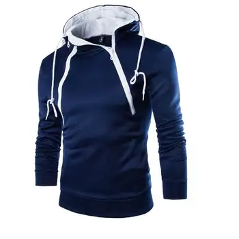 

New Nice Plain Mens Zip Up Hoody Jacket Sweatshirt Hooded Zipper Male Top Outerwear Black Gray Boutique Men Fashion