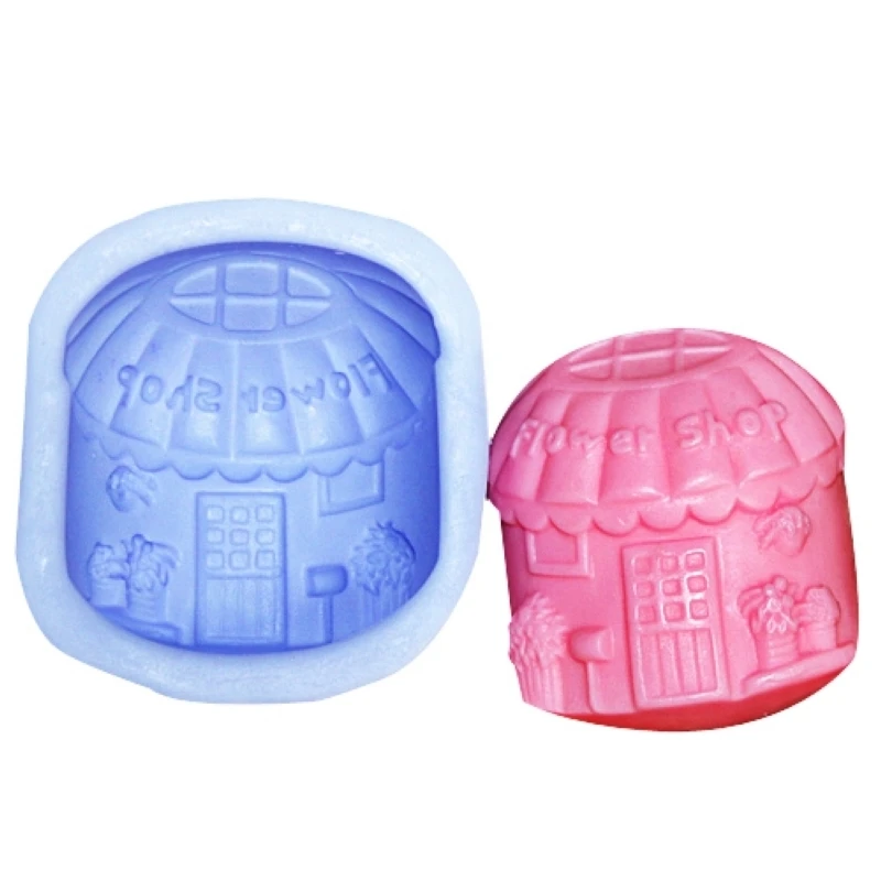 

Flower Shop Silicone Soap Mold For Cake Chocolate Concrete Soap Mould House Style Silicon Aroma Ceramic Gypsum Form S0074FZ