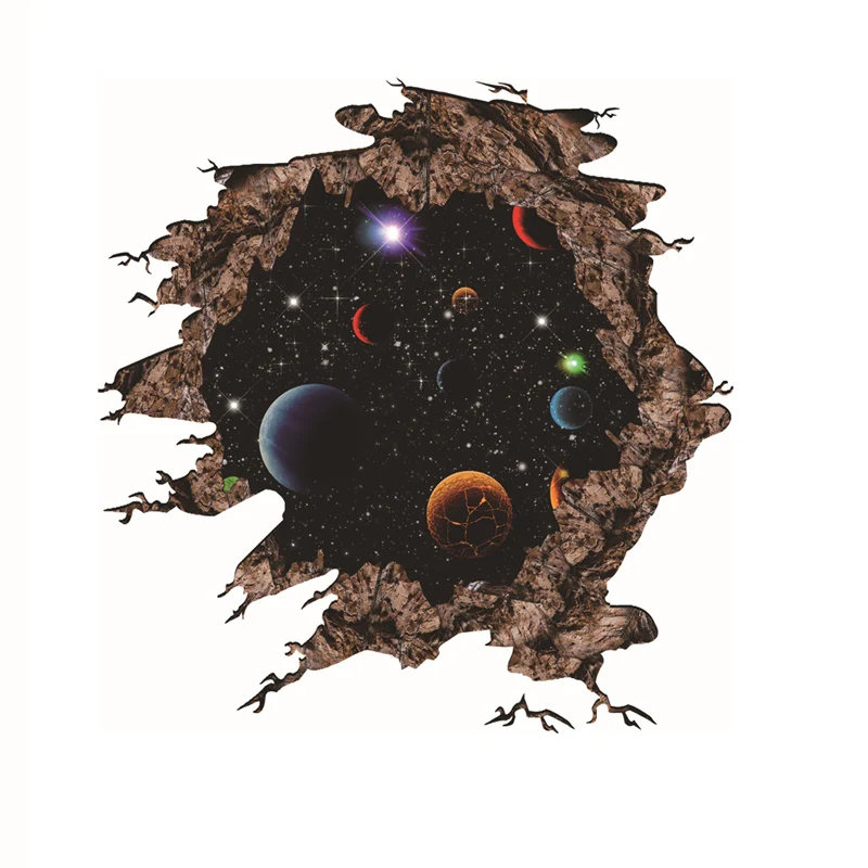 1 шт. 3D Galaxy Out Space Planet для мальчиков виниловые наклейки на стену декор