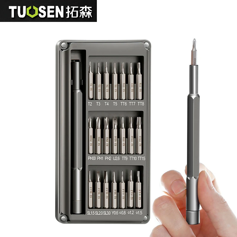 TUOSEN 22pcs Torx Precision Screwdriver Bits Repair Tool Set For iPhone Cellphone Tablet PC Torx Screwdriver Repair Tool Set